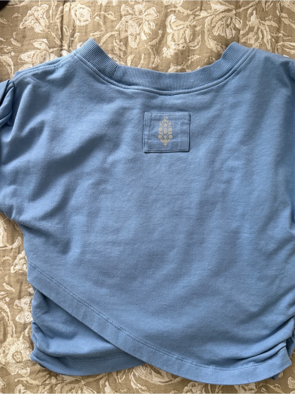 Light Blue Women's Short Sleeve Hot Shot Twist-Front Top Only FP Movement Sz xs - Picture 2 of 3